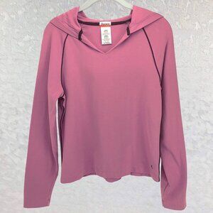Danskin Now Lavender Long Sleeve Pullover Hoodie with V-Neckline Size M (8/10)